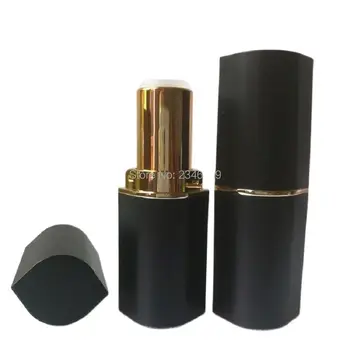 12.1 mm DIY Boş ruj tüpü Yeni Buzlu Siyah Altın Dudak balsam kabı Plastik Kozmetik ambalaj Şişesi 40 adet / grup