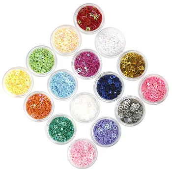 16 Kutuları çivi Glitter akrilik tırnak pul çivi dekorasyon Glitter makyaj için