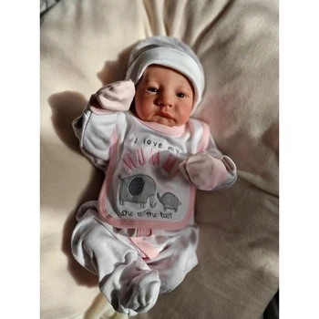 19 inç Zaten Yeniden Doğmuş Bebek Levi Yenidoğan AwakeBaby Boyutu erkek oyuncak bebek 3D Cilt El çekme Saç Yüksek Kaliteli Hediye