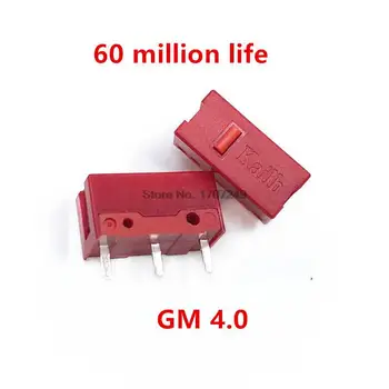 2 Adet Kailh Kırmızı GM4. 0 60 milyon tıklama ömrü Oyun Fare Mikro Anahtarı 3 Pin Kırmızı Nokta Kullanılan Bilgisayar Fareler Sol Sağ Düğme