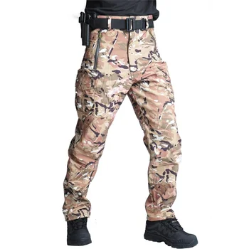2023 Erkek Askeri Üniforma Pantolon Kargo Airsoft Erkekler Kamuflaj Askeri rahat giyim Çok Cep Ordu İş Savaş Pantolon Avcılık