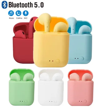 2023 Yeni İ12 TWS Macaron Kulaklık kablosuz bluetooth 5.0 Mat Spor Spor Binoral Kulaklık Gürültü Azaltma Kulaklıklar