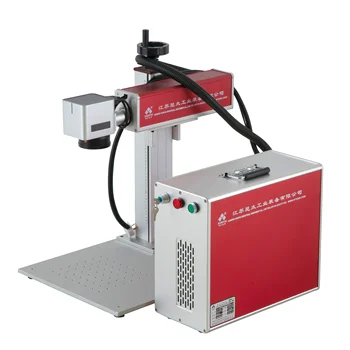 20w 30w 50w 100w Masaüstü Taşınabilir Bölünmüş fiber lazer işaretleme makinesi Takı için İç Halka Lazer Gravür