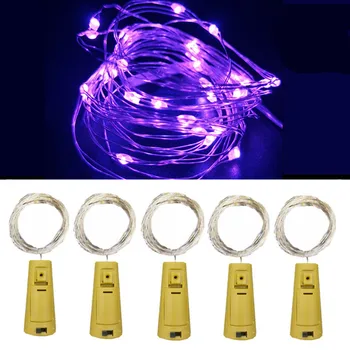 6 adet LED Aydınlatma Dize şişe tıpası Lamba Dize Peri Lamba Bahçe Düğün Parti yılbaşı dekoru Bakır Tel Lamba Açık