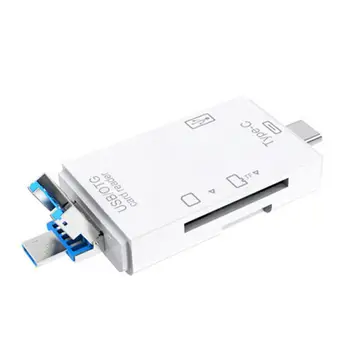 6in1 Çok Fonksiyonlu USB 3.0 kart okuyucu Mini Tip-C TF-USB kart okuyucu OTG Adaptör Bilgisayar Kabloları Adaptörleri