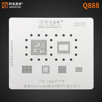 Amaoe Q888 BGA Stencil Snapdragon 888 SDM888 CPU RAM Üst Alt Katman Üst Alt Çip IC Lehim Teneke Bitki Net çelik ızgara