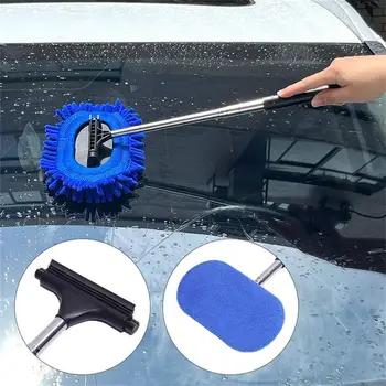 Araba tahta fırçası Taşınabilir Temizleme Kir Toz Sünger Araba Silgi Paspas Otomotiv dikiz aynası Temizleyici Aracı Esnek Rotasyon