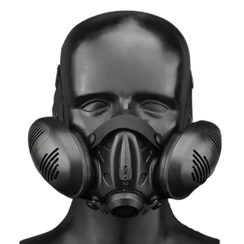 Askeri Paintball Airsoft CS Savaş Oyunları Açık Spor Çekim Avcılık Taktik Solunum Maskesi Iki Kullanımları Maskesi Maskesi Bıla