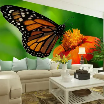 beibehang çiçek kelebek çıkartması papel de parede 3d duvar kağıdı duvarlar için 3 d kelebek tasarım desen fotoğraf murales çıkartmaları kağıt