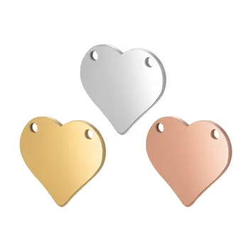 Bilezik Kolye için 3 Renk 100% Paslanmaz Çelik Şeftali Kalpler Bağlayıcı