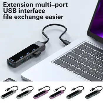 Bilgisayar Hub Taşınabilir Dongle Adaptörü 4 Port Genişleme USB C Dongle Yerleştirme İstasyonu Bilgisayar Aksesuarları