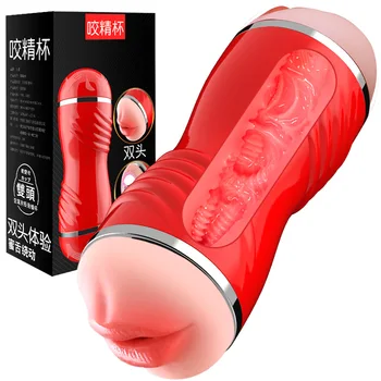 Bite Özü Fincan Uçak Şişe Seks Oyuncakları Erkekler için Mastürbasyon Yetişkin Malzemeleri Çift Kafa Seks Oyuncak mastürbasyon için seks oyuncakları