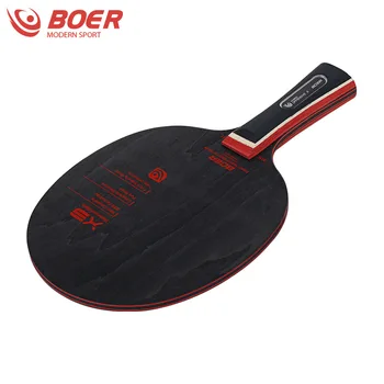 Boer 7 Kat 98g Profesyonel Masa Tenisi raket bıçağı Kısa Uzun Saplı Öğrenci Ping Pong Raket Abanoz Karbon Ping Pong Raketleri