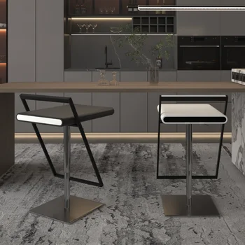 Cafe Mutfak İskandinav yemek sandalyesi Modern Bar Yüksek Ofis yemek sandalyesi Tasarımcı Döner Sillas Comedor yemek odası mobilyası