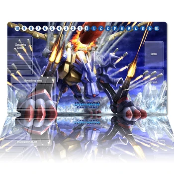 Digimon Playmat Metal Garurumon DTCG CCG Kurulu oyun kartı oyun halısı anime fare altlığı özel sümen oyun aksesuarları Bölgeleri Çantası