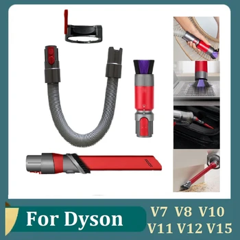 Dyson V7 V8 V10 V11 V12 V15 Elektrikli Süpürge Parçaları Traceless Toz Giderme Yumuşak Fırça + Çatlak Temizleme Fırçası + Hortum + Anahtarı Kilidi