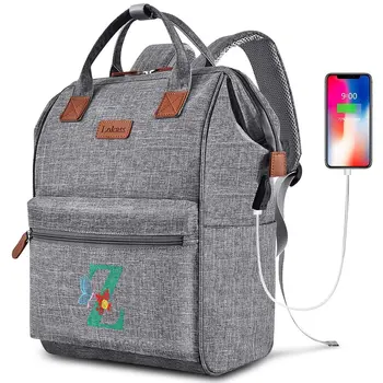 Düz Renk Basit Sırt Çantası Özel Nakış Adı Ortaokul okul çantası açık hava seyahati için sırt çantası ile Adı
