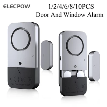 Elecpow Kapı Pencere Alarmı Ev Güvenlik Kablosuz hırsız alarmı Kapı Manyetik Sensör 120dB Anti-hırsızlık Alarmı Ev Çocuklar İçin Güvenlik