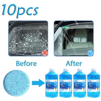 Evrensel 10 Adet araç ön camı Temizleyici Efervesan Tablet Katı Yıkama Maddesi Otomobil Cam Su Toz Kurum Sökücü