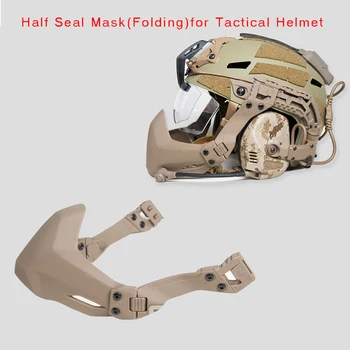 FMA Yarım Mühür Maskesi Taktik Dişli Kask Aksesuarları Açık Ordu Avcılık Airsoft Ekipmanları Katlanır Maske Askeri Paintball