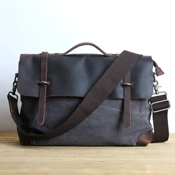 GPR 100 % Hakiki Inek Derisi Deri Erkek laptop çantası Retro Evrak Çantası kanvas postacı çantası erkekler askılı çanta Erkek omuzdan askili çanta