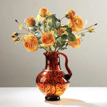 Gül Yüksek Kat Büyük Çiçek Vazo Cam Estetik Modern Dekoratif Vazo Büyük Lüks Teraryum Floreros Ev Tasarımı YX50VS