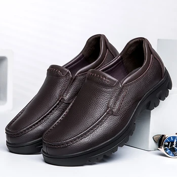 Hakiki Deri Erkek rahat ayakkabılar Moda Lüks Marka erkek mokasen ayakkabıları Moccasins Nefes Kayma sürüş ayakkabısı Erkekler Büyük Boy 50