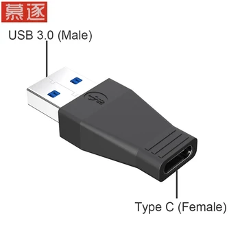 High speed USB 3,1 C-typ frau zu USB 3,0 männlichen port adapter usb-c zu USB 3,0 A-typ stecker schwarz konverter platz typ
