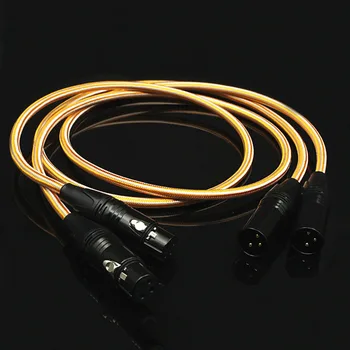 HİFİ XLR Dengeli Kablo Hi-end 3 Pin 2 XLR Erkek 2 XLR Dişi ses kablosu 1 m 2 m 1.5 m