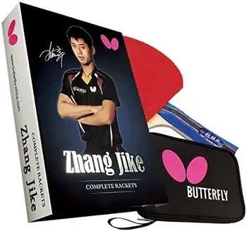 Jıke kutu seti Shakehand Masa Tenisi Raketi / Çin Serisi / Raket ve Kılıf Seti Adını 2 Kez Dünya Şampiyonu / Recommen