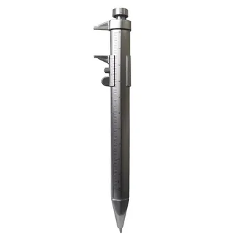 Kaliper kalem Çok Fonksiyonlu 0.5 mm jel mürekkep kalemi Sürmeli Kaliper Makaralı Tükenmez Kalem Kırtasiye Tükenmez 2 Renk Drop shipping 1 Adet