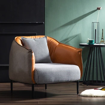 Kanepe Eğlence Oturma Odası Sandalyeleri İskandinav Modern Yatak Odası Daire Rahat Resepsiyon Sandalyeleri Deri Tasarımcı Sillones Mobilya
