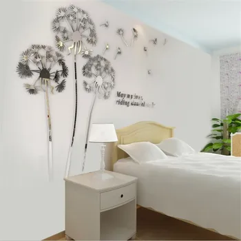 Karahindiba Duvar Kağıdı Duvar Modern Tasarım Akrilik duvar çıkartmaları Diy Ev Dekorasyon Oturma Odası TV Arka Plan