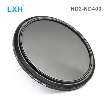 LXH 95mm ND2 to ND400 İnce Fader Değişken Nötr Yoğunluk Lens Filtre ND2 - 400 Ayarlanabilir nd filtre Canon Nikon Sony Kamera İçin