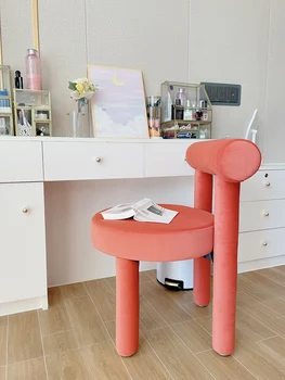 Lüks İskandinav Mobilya Vanity Sandalye Oturma Odası Mobilya Pazen kahve sandalyesi Modern Minimalizm Ins Arkalığı yemek sandalyeleri