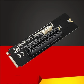 M2 PCIE 4X Yükseltici Kart Adaptörü M. 2 Anahtar M PCIe X4 Transferi için LED Voltaj Göstergesi ile PCI Express 1X ila 16X Yükseltici Madencilik