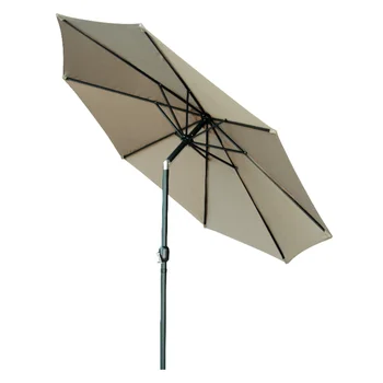 Marka Yenilikler 10 ' Tilt Krank Pazarı Veranda Şemsiye, Tan gölge şemsiye plaj şemsiyesi açık şemsiye