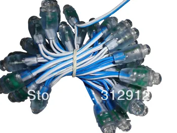 MAVİ renk led 12mm düğüm,through-delik tipi, enjeksiyon yapılmış, IP65 anma; DC5V giriş; 0.1 W; 50 adet bir dize