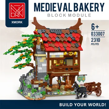 MEOA Antik Mimari Yapı Oyuncak Setleri 2310 adet Ortaçağ Fırın Yapı Taşları MOC Tuğla İnşaat Oyuncakları Çocuklar Hediyeler