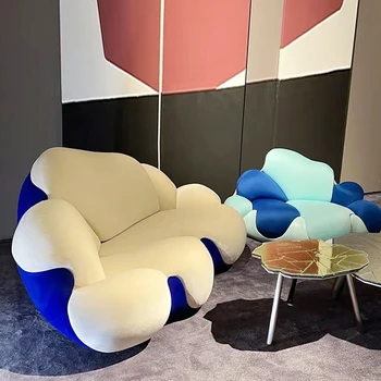 Minimalist FRP Bulut Sandalye Tasarımcı Yaratıcı Sanat Otel Villa Dinlenme Alanı Özel Şekilli dinlenme koltuğu