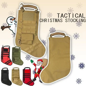  Molle Noel Taktik Çorap Dergisi Dökümü Bırak Kılıfı Askeri Açık Avcılık saklama çantası Noel Hediyesi çorap Kılıfı