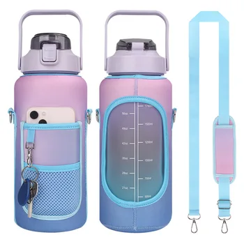 Motivasyon Taşınabilir Bardak Tutucu Çanta 2l Su Şişeleri Su şişe kapağı Spor Şişe Dahil Değildir Termos Kol