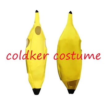 Muz kostüm süslü elbise kıyafet erkekler kadınlar Unisex komik geyik sarı meyve parti