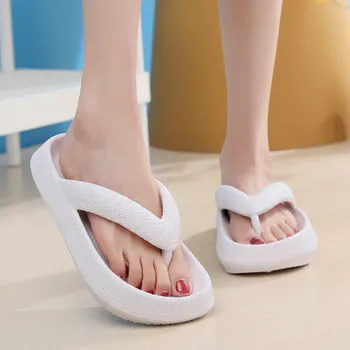 Q75 yeni stil flip flop tutam ayak açık EVA rahat düz tabanlı yumuşak alt ıns gelgit çift giyen sandaletler ve terlikler