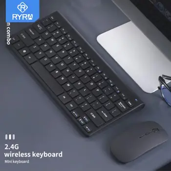 RYRA Mini 2.4 G kablosuz klavye Ve Fare Taşınabilir Gürültü Azaltma Klavye Fare Kombo Seti Dizüstü Dizüstü Masaüstü Bilgisayar İçin
