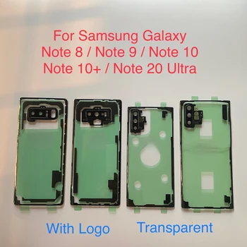 SAMSUNG Galaxy Note için Şeffaf Cam Perspektif 8 9 10 10+ Artı 20 Ultra Arka Pil Kapağı Arka Kapı Kasa Şeffaf Konut