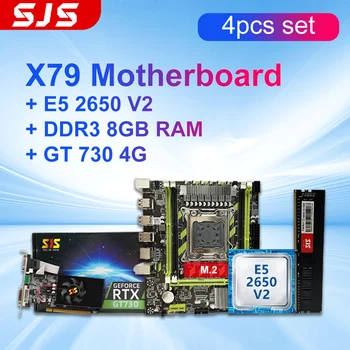 SJS X79 Anakart Kitleri LGA 2011 + Intel Xeon E5 2650 V2 İşlemci + DDR3 8 GB 1600 MHz RAM + NVIDIA GT 730 4G 500BRL Bilgisayar PC