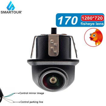 SMARTOUR Araba Dikiz Kamera Gece Görüş Reversing Otomatik park monitörü CCD Su Geçirmez 170 Derece HD Video balık gözü Lens