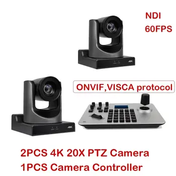 SMTAV NDI 4K 20X Optik Zoom PTZ Kamera İle 3G-SDI HDMI USB IP Akışı PTZ Kamera Denetleyici Desteği ONVIF VISCA Protokolü