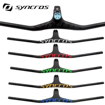 Syncros Çoklu Renk MTB Entegre Gidon Karbon Fiber Tek şekilli Gidon Kök-17 Derece bisiklet iskeleti bisiklet parçaları